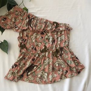 H&M one shoulder butterfly 🦋 tank top, size M